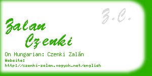 zalan czenki business card